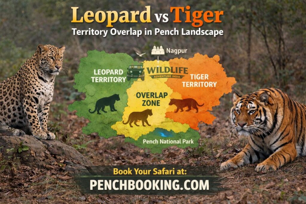 Leopard vs Tiger Territory Overlap in Pench Landscape