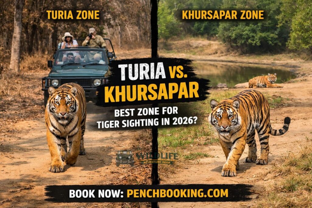 Pench National Park: Turia vs. Khursapar – Best Zone for Tiger Sighting in 2026?