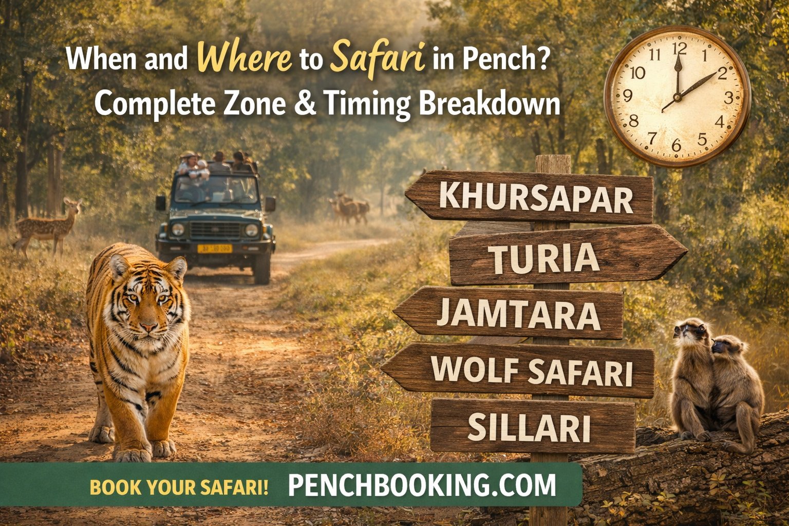 When and Where to Safari in Pench? Complete Zone &amp; Timing Breakdown