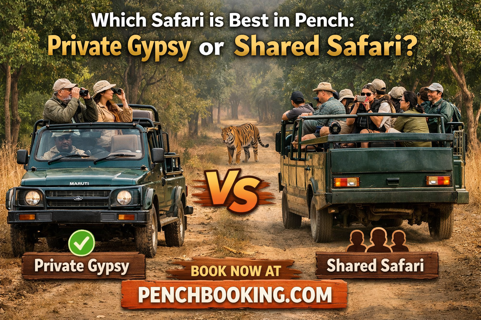 Which Safari is Best in Pench: Private Gypsy or Shared Safari?